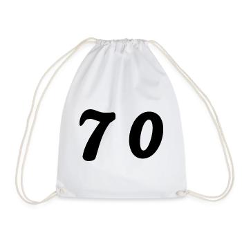 70. 70 YEARS. 70th ANNIVERSARY. 70 YEARS ANNIVERSARY. - Drawstring Bag - white - Front