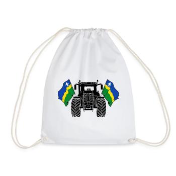 Flevoland_Tractor_Pride - Drawstring Bag - white - Front