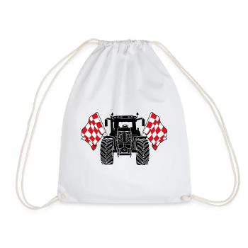 Brabant_Tractor_Pride - Drawstring Bag - white - Front