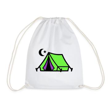 Camping Tent Moon Graphic - Sac de sport léger - blanc - Devant