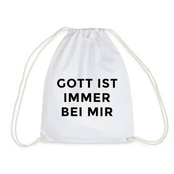 Gott ist immer bei mir - Turnbeutel - Weiß - Vorne
