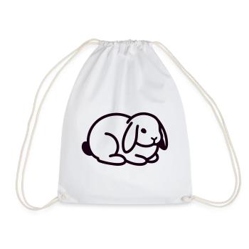 Schlappohr Hase Kaninchen Icon - Turnbeutel - Weiß - Vorne