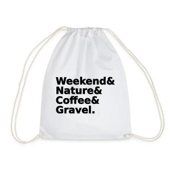 Weekend Nature Coffee Gravel - Turnbeutel - Weiß - Vorne