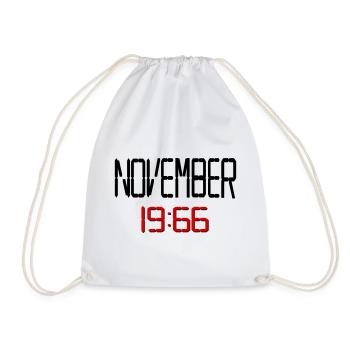 60. Geburtstag November 1966 - Turnbeutel - Weiß - Vorne