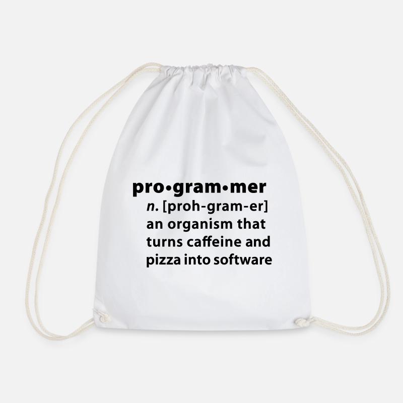 Programmer Wörterbuchdefinition - Turnbeutel - Weiß