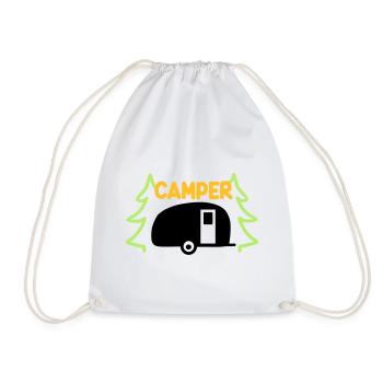 Camper - Urlaubsreif - Turnbeutel - Weiß - Vorne