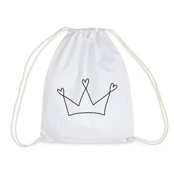 Couronne sombre minimaliste doux glissé - Sac de sport léger - blanc - Devant