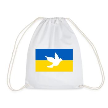Ukraine - Drawstring Bag - white - Front