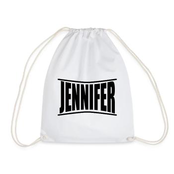 t-shirt Jennifer t-shirt idée cadeau - Sac de sport léger - blanc - Devant