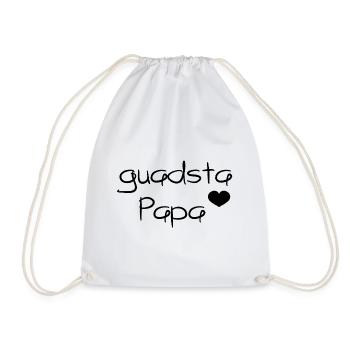 guadsta Papa-bester Papa, Österreichischer Dialekt - Turnbeutel - Weiß - Vorne