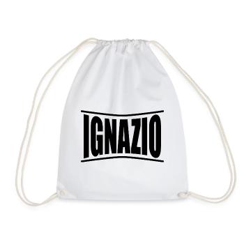 T-Shirt Ignazio T-Shirt Geschenkidee - Turnbeutel - Weiß - Vorne