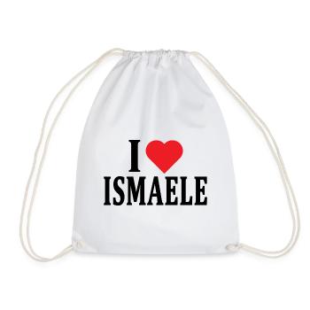 T-Shirt Name I love Ishmael Geschenkidee T-Shirt - Turnbeutel - Weiß - Vorne