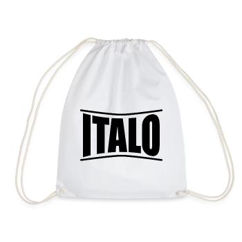 Name T-Shirt Italo T-Shirt Geschenkidee - Turnbeutel - Weiß - Vorne