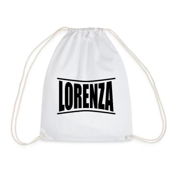T-Shirt Lorenza T-Shirt Geschenkidee T-Shirt - Turnbeutel - Weiß - Vorne