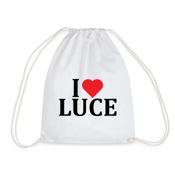Name T-Shirt I love Light T-Shirt Geschenkidee - Turnbeutel - Weiß - Vorne