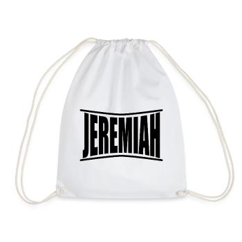 Name T-Shirt Jeremiah T-Shirt Geschenkidee - Turnbeutel - Weiß - Vorne