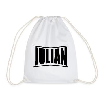 T-Shirt Name Julian T-Shirt Geschenkidee - Turnbeutel - Weiß - Vorne