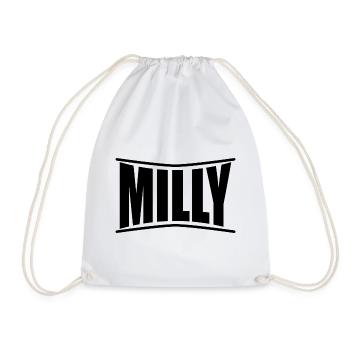 t-shirt name Milly t-shirt gift idea - Drawstring Bag - white - Front