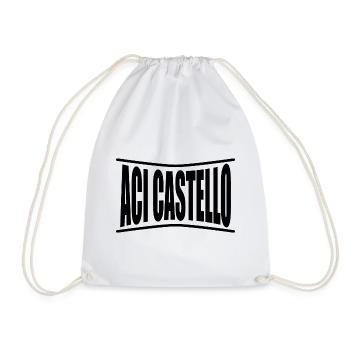 t-shirt Aci Castello Sicilia t-shirt gift idea - Drawstring Bag - white - Front
