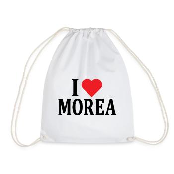 nom du t-shirt J’aime Morée idée cadeau t-shirt - Sac de sport léger - blanc - Devant
