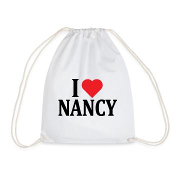 t-shirt name I love Nancy t-shirt gift idea - Drawstring Bag - white - Front