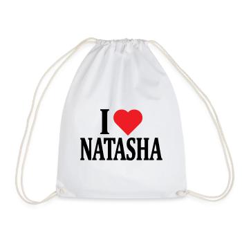t-shirt name ich liebe Natasha t-shirt geschenkidee - Turnbeutel - Weiß - Vorne