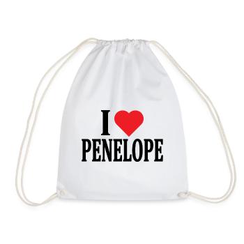 t-shirt I love Penelope t-shirt gift idea - Drawstring Bag - white - Front