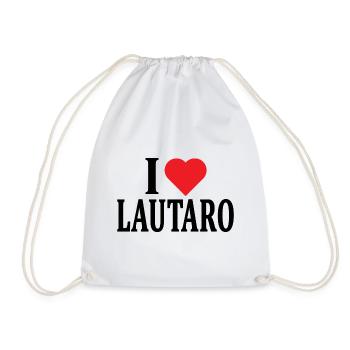 I love Lautaro t-shirt gift idea t-shirt - Drawstring Bag - white - Front