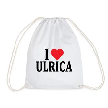 t-shirt I love Ulrica idée cadeau t-shirt - Sac de sport léger - blanc - Devant