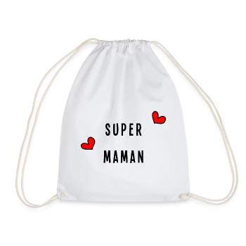 MOM. MOTHER'S DAY. HAPPY MOTHER'S DAY - Drawstring Bag - white - Front