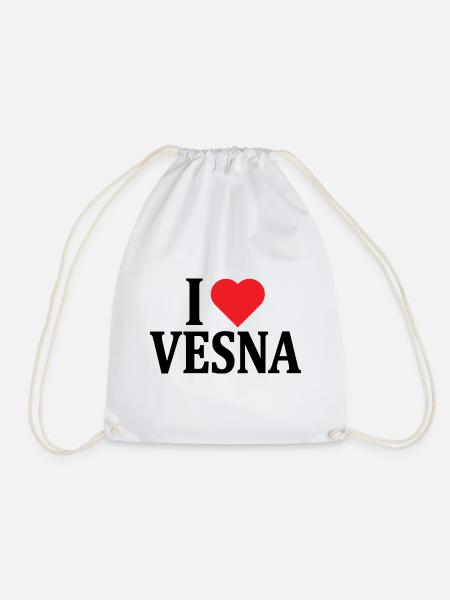 I love Vesna T-Shirt T-Shirt Geschenkidee - Turnbeutel - Weiß