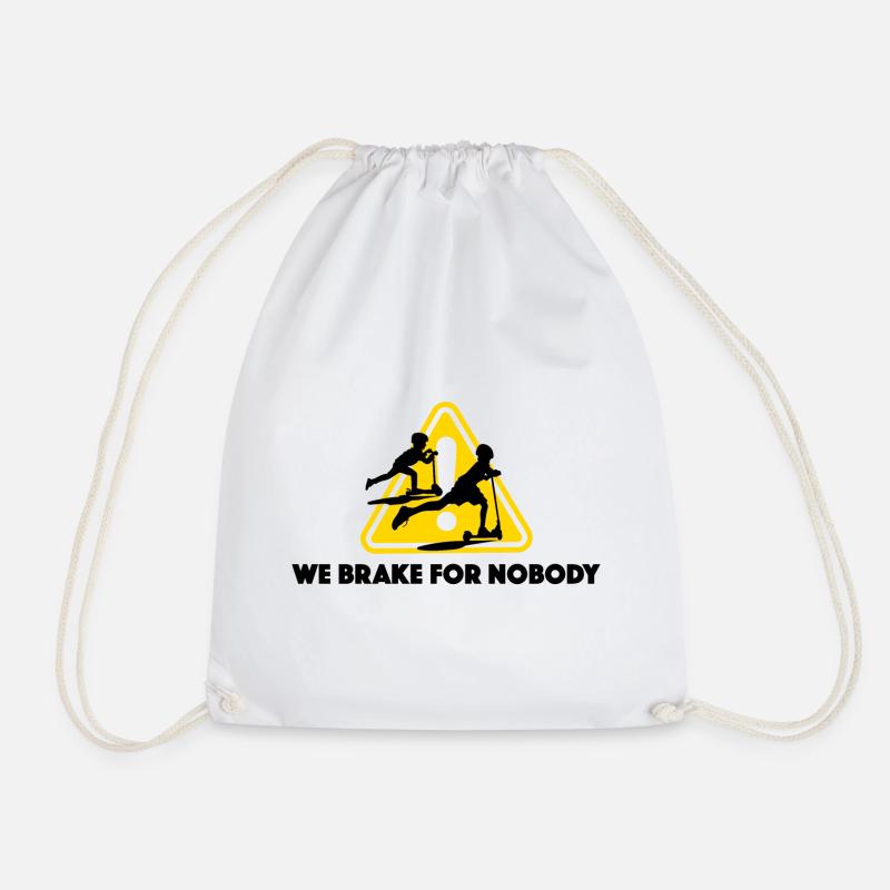 Scooter, scooter - totally crazy - Drawstring Bag - white