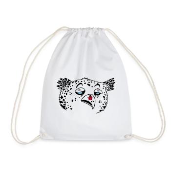 Owl and ladybug - Drawstring Bag - white - Front