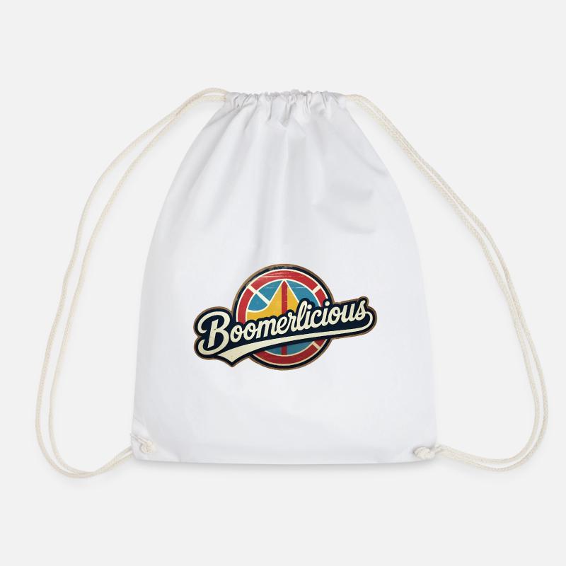 Boomerlicious - Drawstring Bag - white