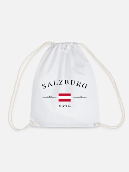 Salzburg Österreich– Urlaub Souvenir & Geschenk - Turnbeutel - Weiß