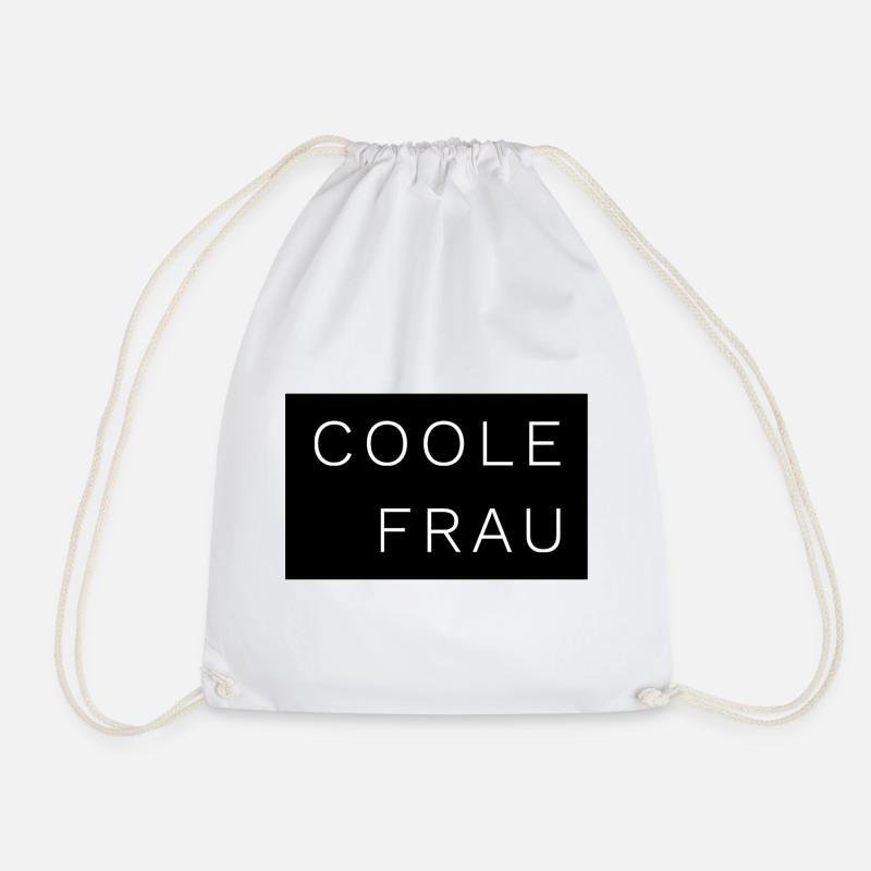 Cool woman - Drawstring Bag - white