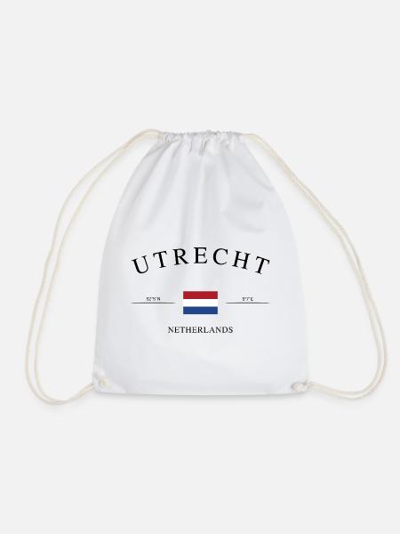 Utrecht Niederlande – Urlaub Souvenir & Geschenk - Turnbeutel - Weiß