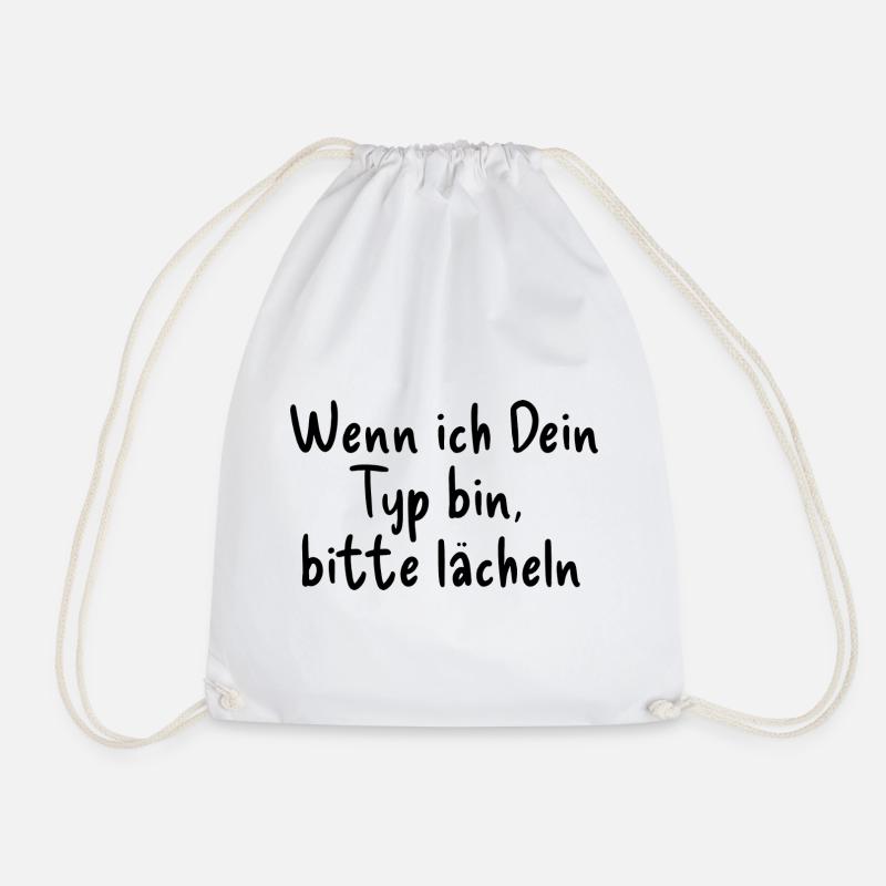 If I'm your type - Drawstring Bag - white