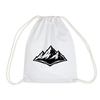 Berge Symbol Alpen - Turnbeutel - Weiß - Vorne