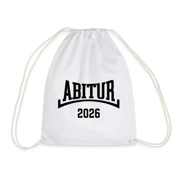 Abitur 2026 (Abiturient / Abi 26 / Konkav / B) - Turnbeutel - Weiß - Vorne