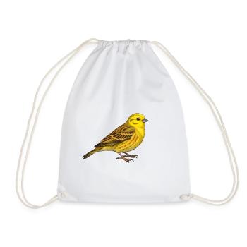 Yellowhammer bird - Drawstring Bag - white - Front