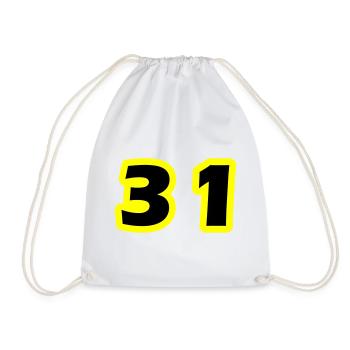 31 Number symbol - Drawstring Bag - white - Front