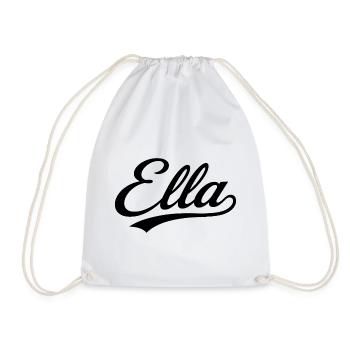 Ella Name Gift First Last Familie - Turnbeutel - Weiß - Vorne