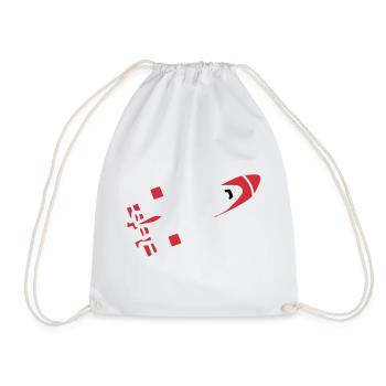 Abstract Rocket Silhouette - Drawstring Bag - white - Front