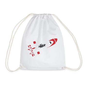 Red Rocket Graffiti Logo - Drawstring Bag - white - Front