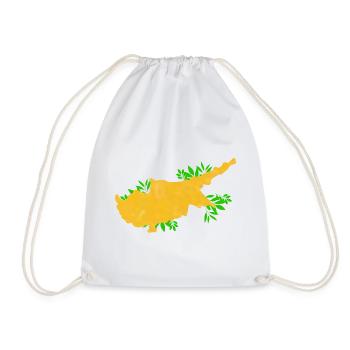 Zypern Flagge - Cyprus Travel- Flaggen Karte  - Turnbeutel - Weiß - Vorne