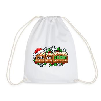 Ctrl Alt Delight Weihnachtsdesign - Turnbeutel - Weiß - Vorne