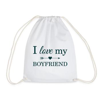 J'aime mon petit ami - Sac de sport léger - blanc - Devant