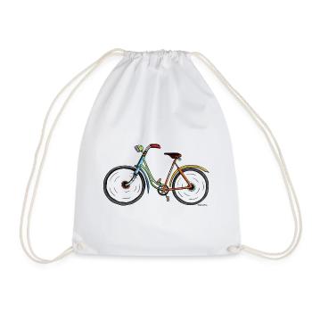 Schönes Fahrrad - Fahrräder - Gefährt - Rad - Turnbeutel - Weiß - Vorne