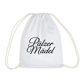 Pälzer Mädel Klassik (Schwarz) Pfalz - Turnbeutel - Weiß - Vorne